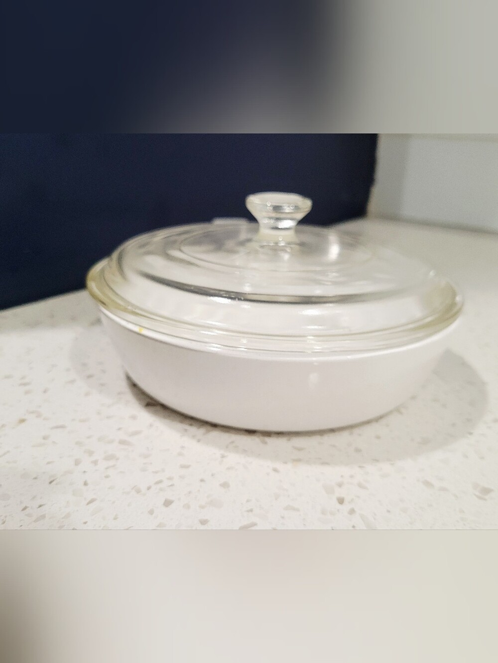 VTG Corning Ware White Cornflower Blue 6.5" Skillet with Glass Lid - Picture 3 of 9